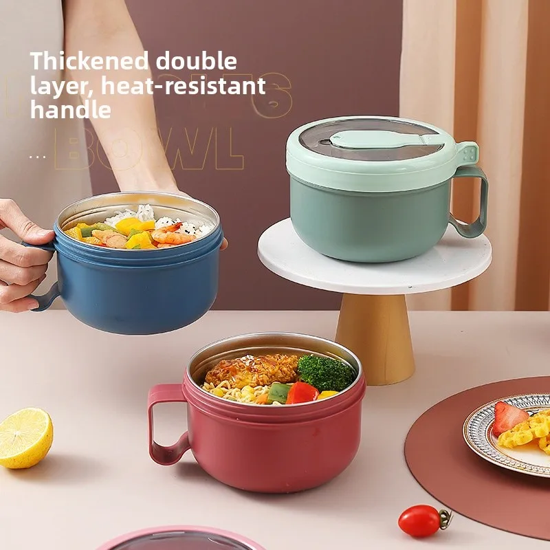 

Большой термос-ланчбокс из нержавеющей стали 304 для еды, подходит для студентов, работы, общежития, миска для лапши быстрого приготовления