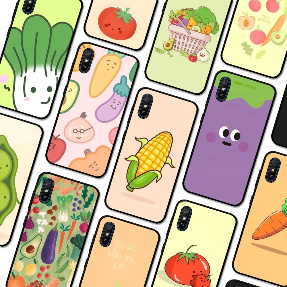 Vegetable Cartoon Phone Case For Redmi 5 6 7 8 9 10 Plus Pro 6 7 8 9 A GO K20 K30 K40 Pro Plus F3 Fundas