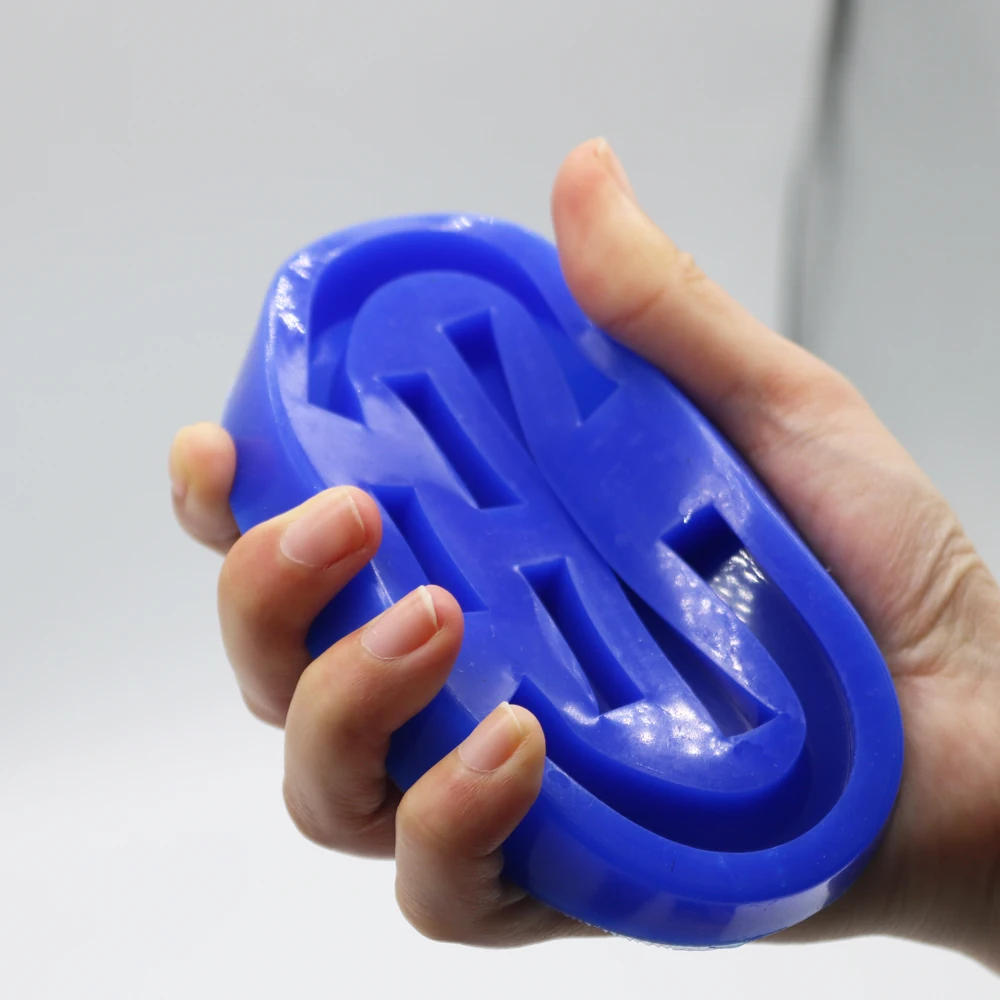 Dental Individual Tray Wax Rim Silicone Rubber Implant Molding Mould Blue Teeth Model Base Tool 