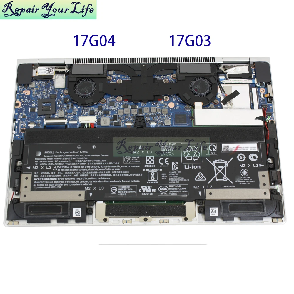 Laptop CPU GPU Fan Cooler For HP EliteBook X360 1030 G3 G4 HSN