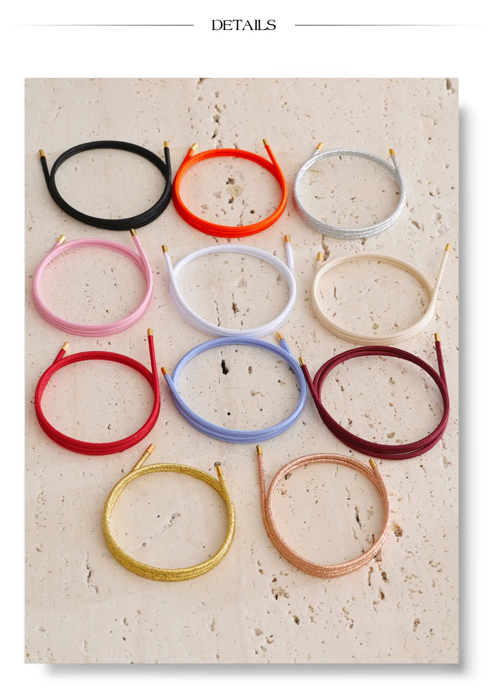 Yhpup 2026 Mehrfarbiges DIY Schmuck Polyesterfaser Armband Halskette Neuheiten Trendige Mode Sommer Accessoires Großhandel – Detail 8