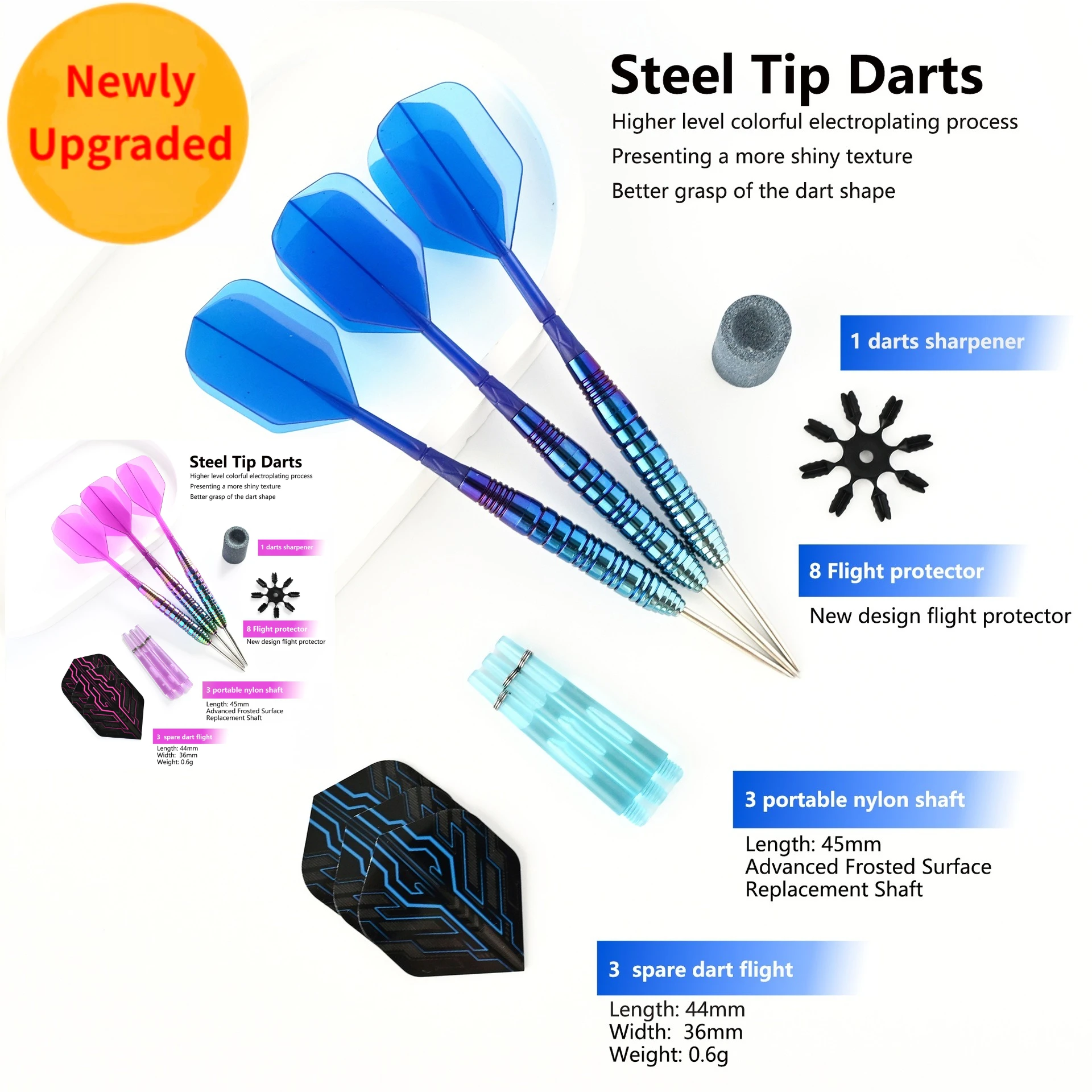 

Mirage Series Mermaid 22g Colorful Needle Dart Set Competition Training Professional Dart Needle