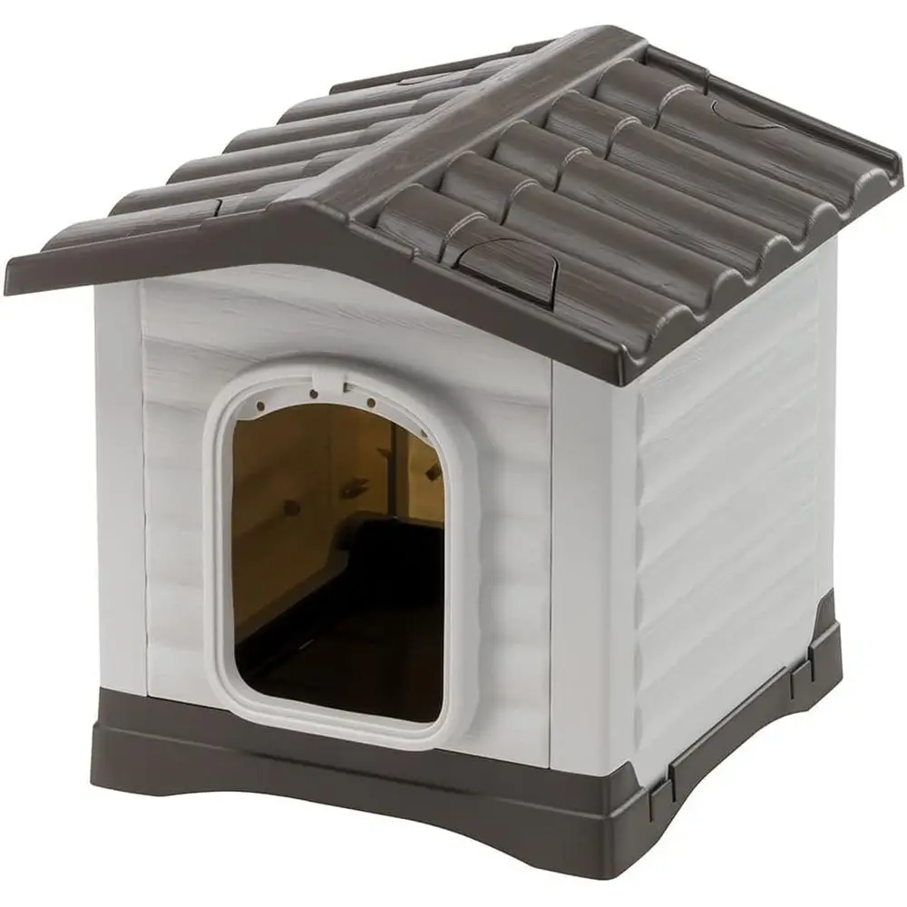 

Thermoplastic Resin Outdoor Dog Kennel, 50 Durable Shelter