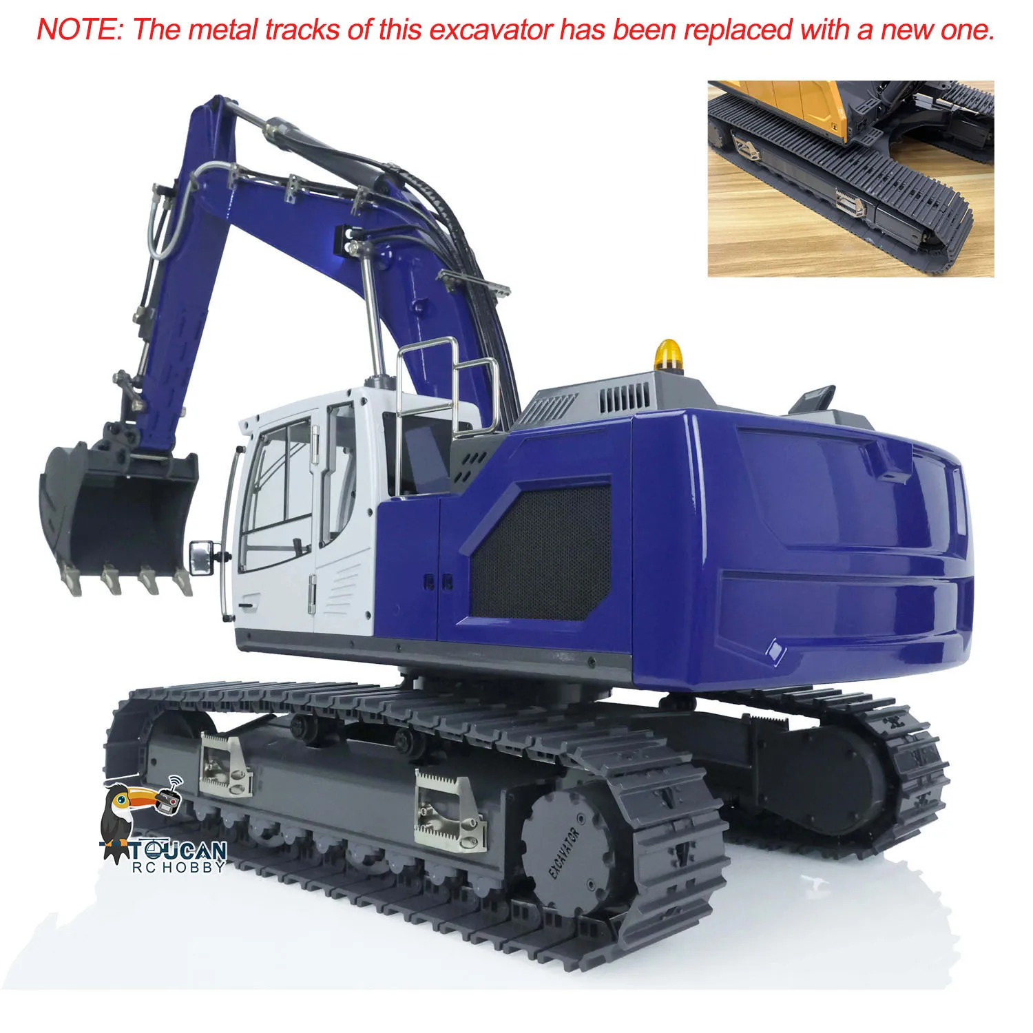 

Toys 1/14 945 Metal Hydraulic RC Excavator Radio Control Truck Painted Finished Yellow Car Digger Vehicle Light Model TH20731