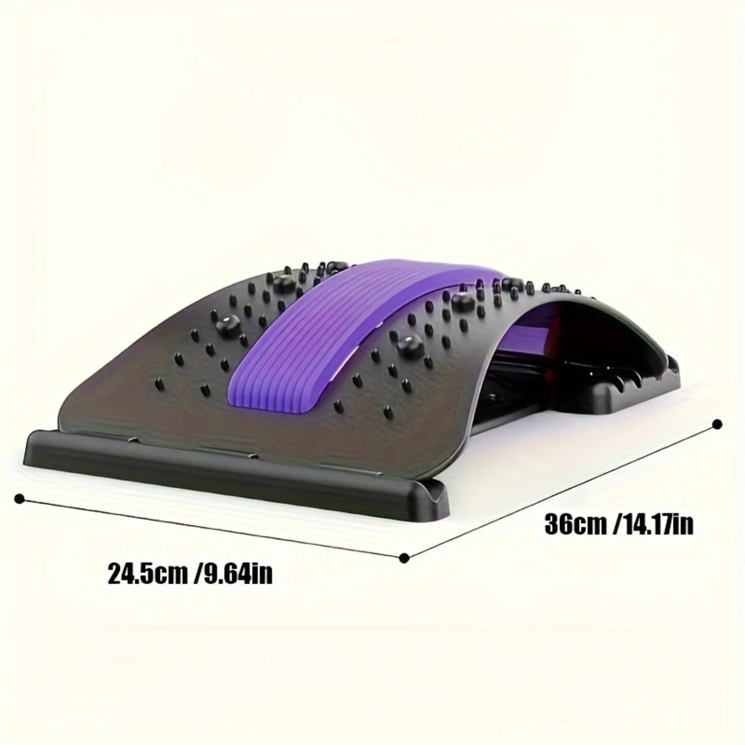 Premium Lumbar Back Relaxer - Multi-Level Massager, Posture Corrector, Stretcher for Lower and Upper Back Support. Adjustable, U