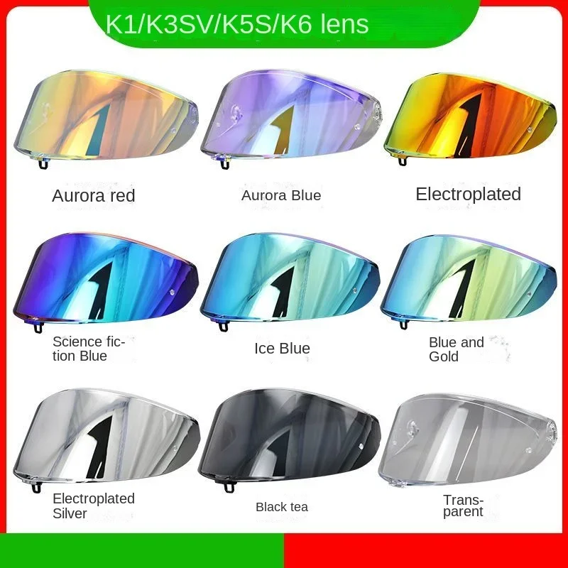 

Lens Suitable for AGV Helmet K1 Shading K3SV K5S K6 Night Vision Aurora Red Auxiliary Factory Day and Night Universal