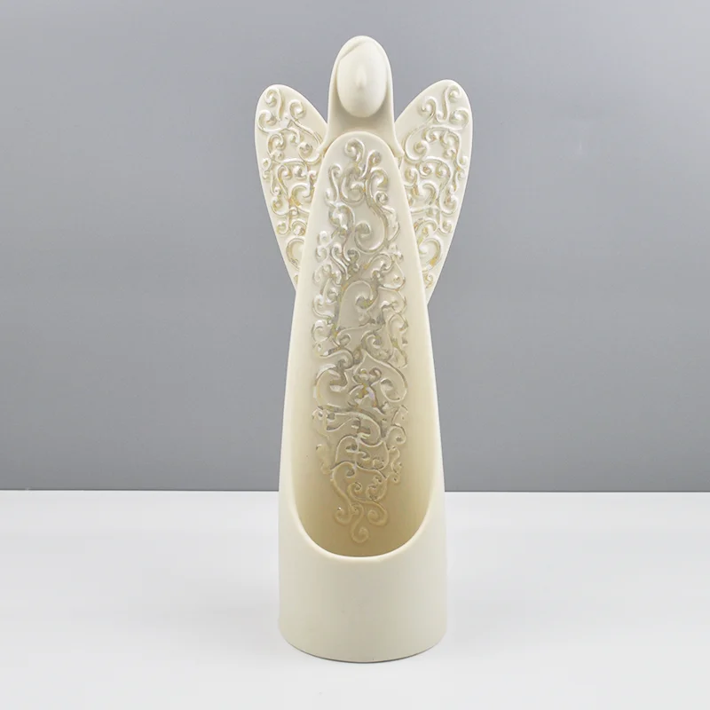 PARTYLITE Broad-hearted Angel, Candlestick, Ceramic Home Decoration Ornament Gift