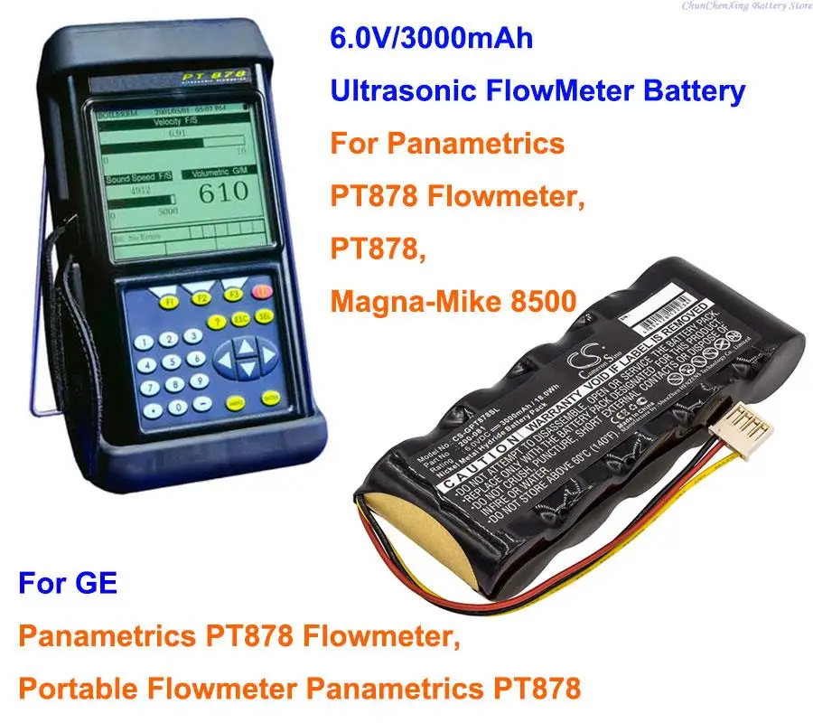 

Cameron Sino 3000mAh Battery for Panametrics PT878 Flowmeter,Magna-Mike 8500, For GE Portable Flowmeter Panametrics РТ878,РТ 878