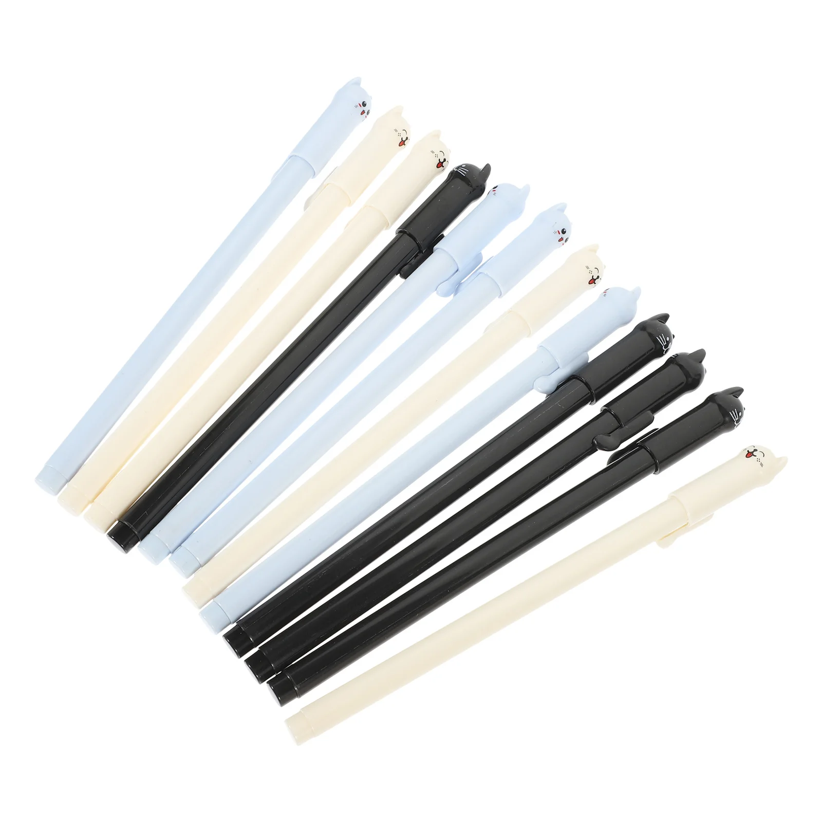 

12Pcs Cat Gel Pen Cute Cartoon Animal Design Smooth Writing Gel Ink Pen Kids Student Gift School Office Supplies