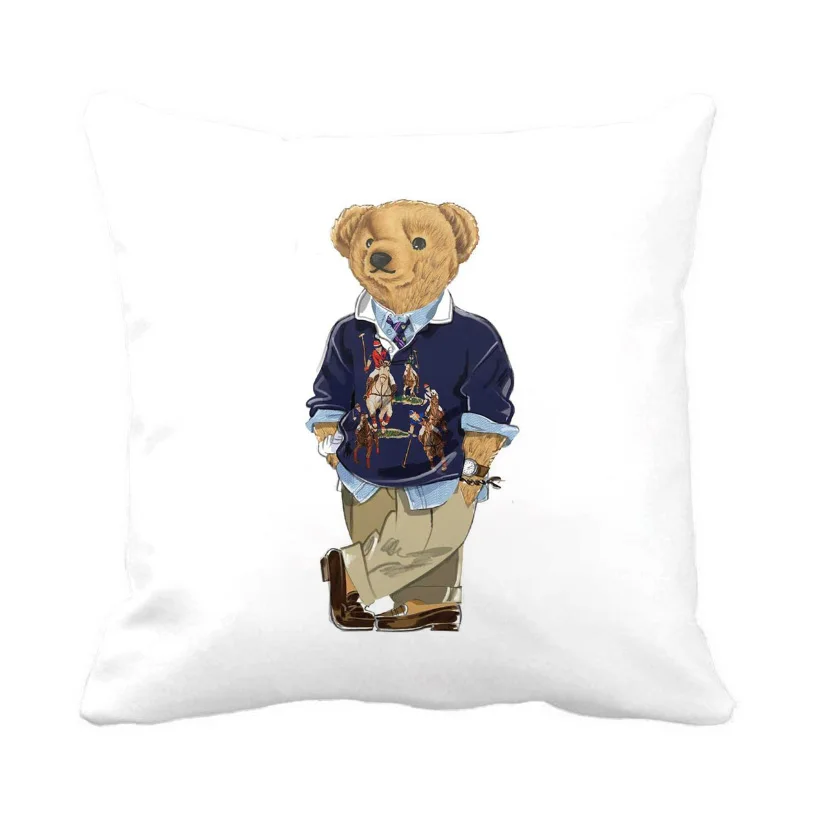 Sofa Cushions Lv Bear Decorative Pillowcases for Pillows 45x45 Pillowcase 40x40 Luxury Pillow Cover Cushion Cover 40*40 45*45