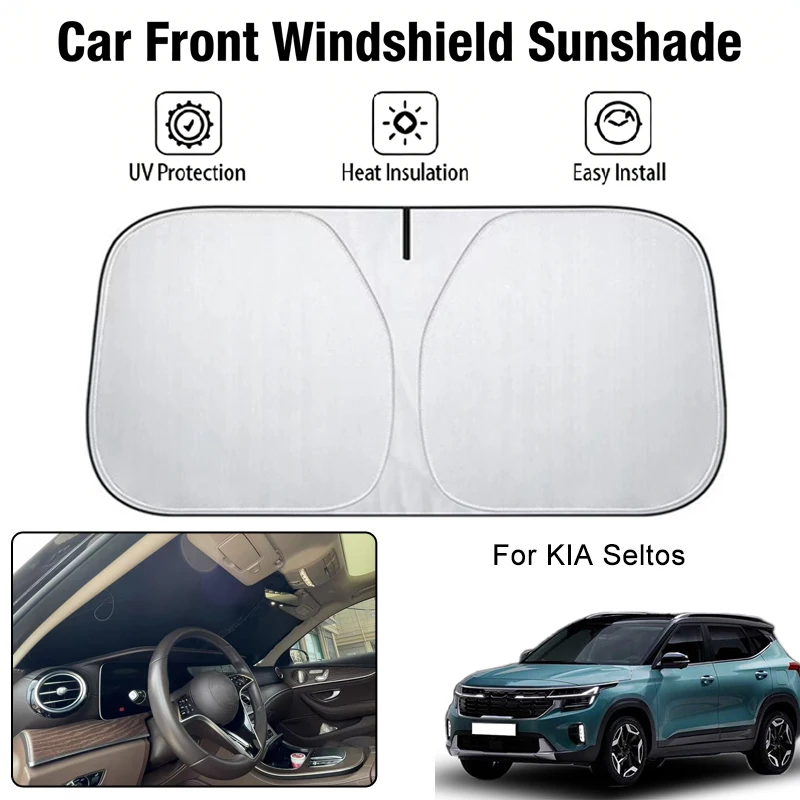 

Car Front Windshield Sunshade Cover For KIA Seltos UV Block Heat Insulation Auto Interior Sun Protection Accessories