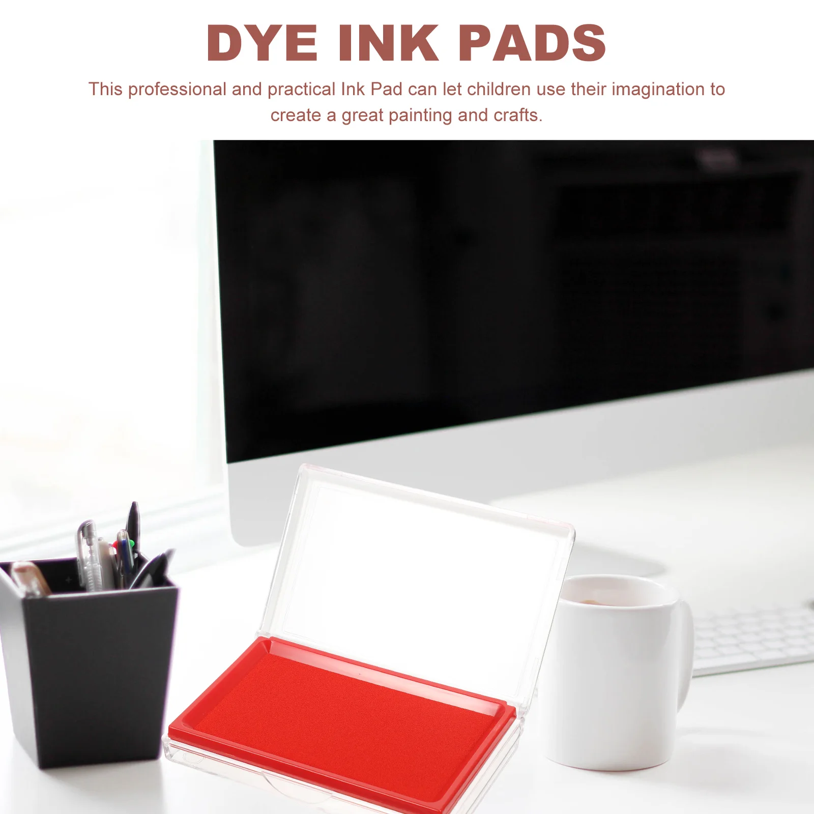 Exquisite For Calligraphy Painting Durable Abs Material Smooth Surface Bright Red Portable With Clear Box Stamping Pad