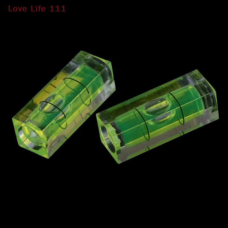 New 2Pcs rectangular cube spirit level bubble measuring level ruler detector tool