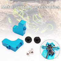 2 Set Blue Metal Upgrade Rc Car Parts For Wltoys A959-B, 1 Set Servo Seat 1/18 Rc Car Parts & 1 Set Servo Rudder Rod-AA02