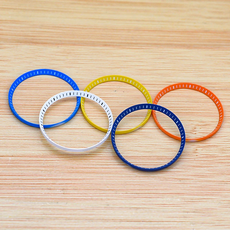 Dwa kolory 30.5mm zegarek plastikowy rozdziałów średnica wewnętrzna 27.5mm pasuje do Seiko SRPD SKX007 SKX009 części do naprawy zegarka