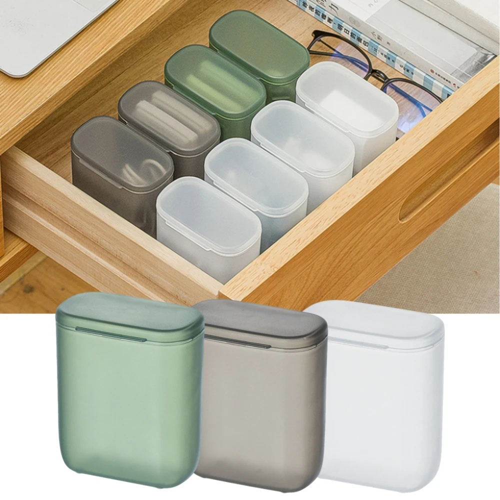 Portable Cable Storage Box Wound Headphone Cable Charger Storage Box Drawer Sorting Boxes with Cover Makeup Lipstick Holder Case