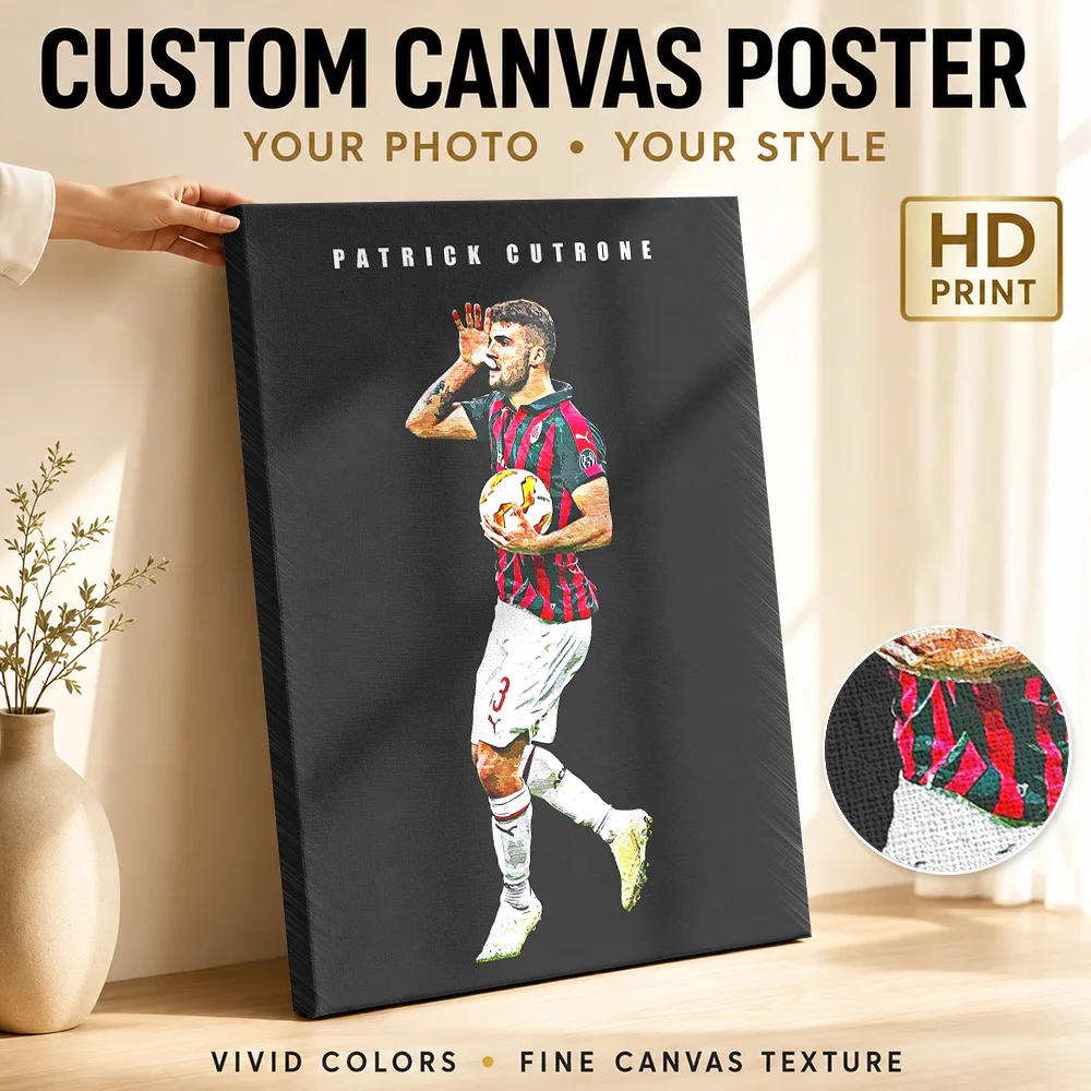 Patrick Cutrone Canvas Print Poster Personalized Photo Modern Aesthetic Wall Paintings Decoration for Dining Room Ready to Hang