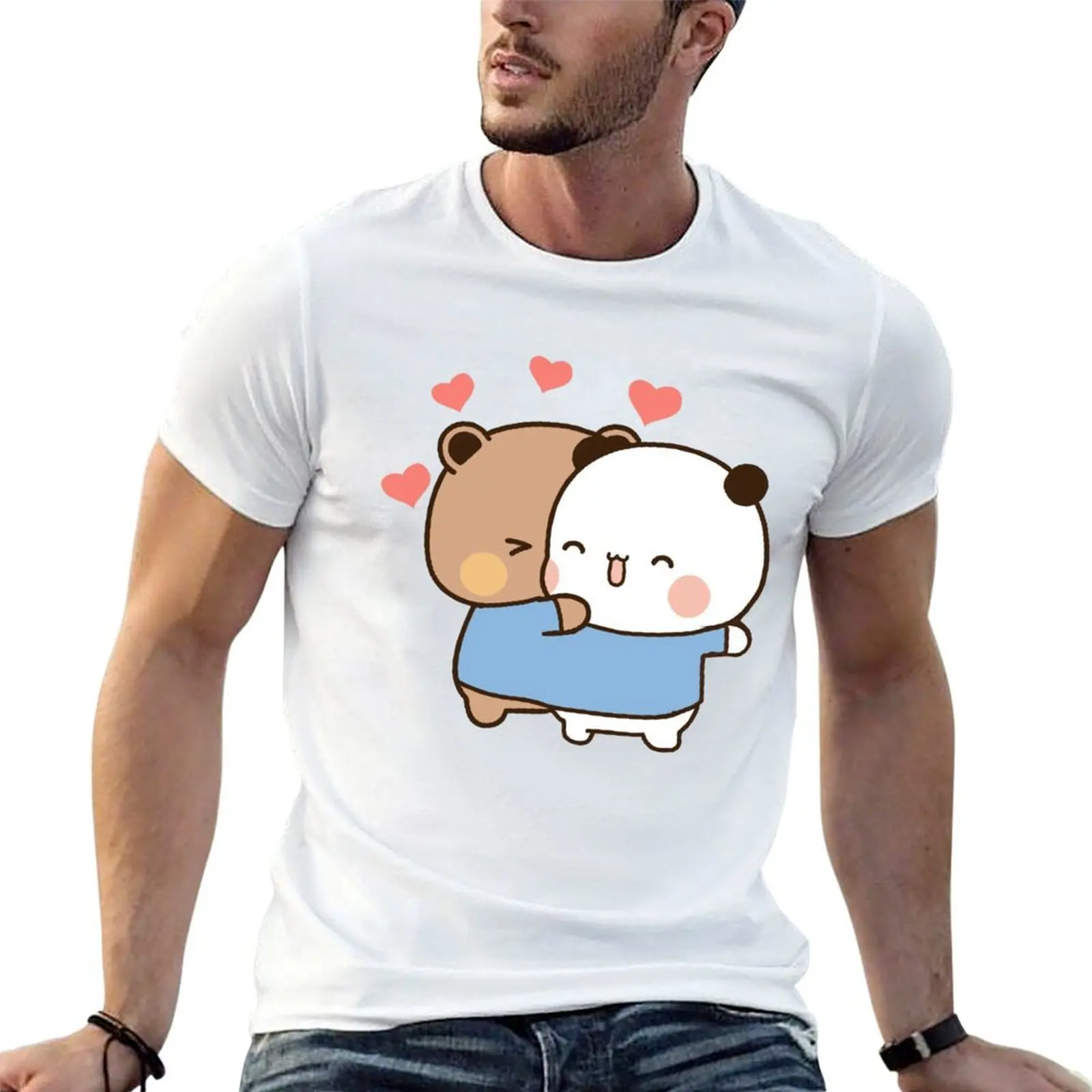 

bubu dudu couple in love funny T-Shirt cotton t shirt pack t shirts for man graphic funny cotton t shirts high quality T-shirt
