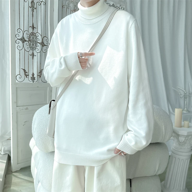 

Turtleneck sweater men 2025 Winter Warm New Knitted Shirt Loose, soft and comfortable sweater