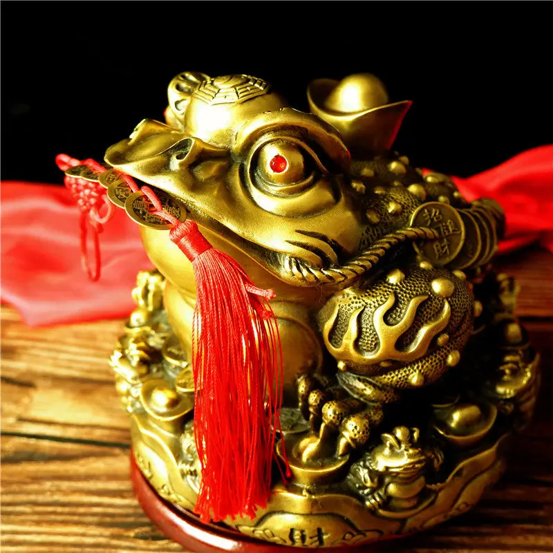Fortune Decoration Pure Copper Office Living Room Crafts Decoration Opening Gift Three Feet Golden Cicada
