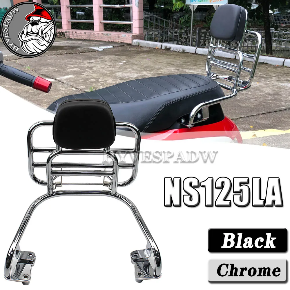 Motorcycle LUGGAGE RACK REAR PLATED FOR HONDA NS125LA Refit Accessories Chrome and Black