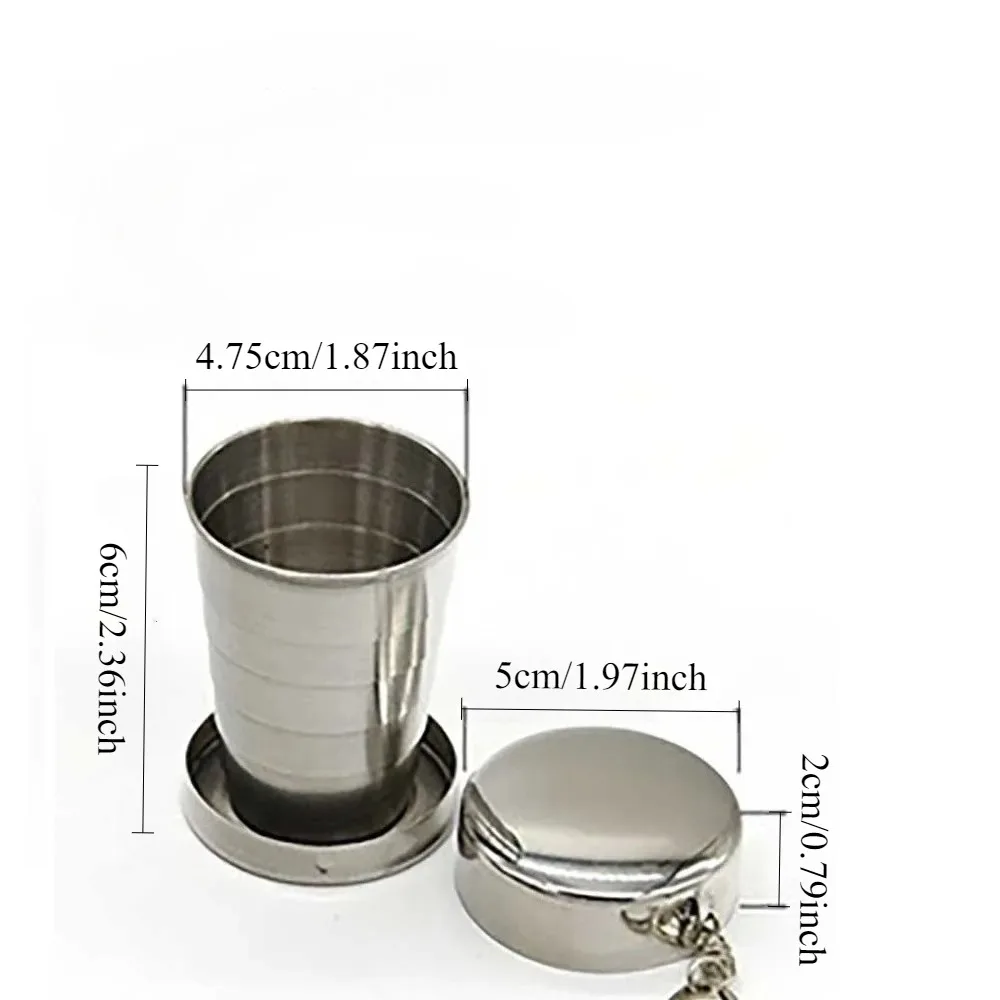 1PC Portable High Temperature Resistant Outdoor Travel Compression Cup Telescopic Cup,folding Wine Cup,ultra Small Tea Cup