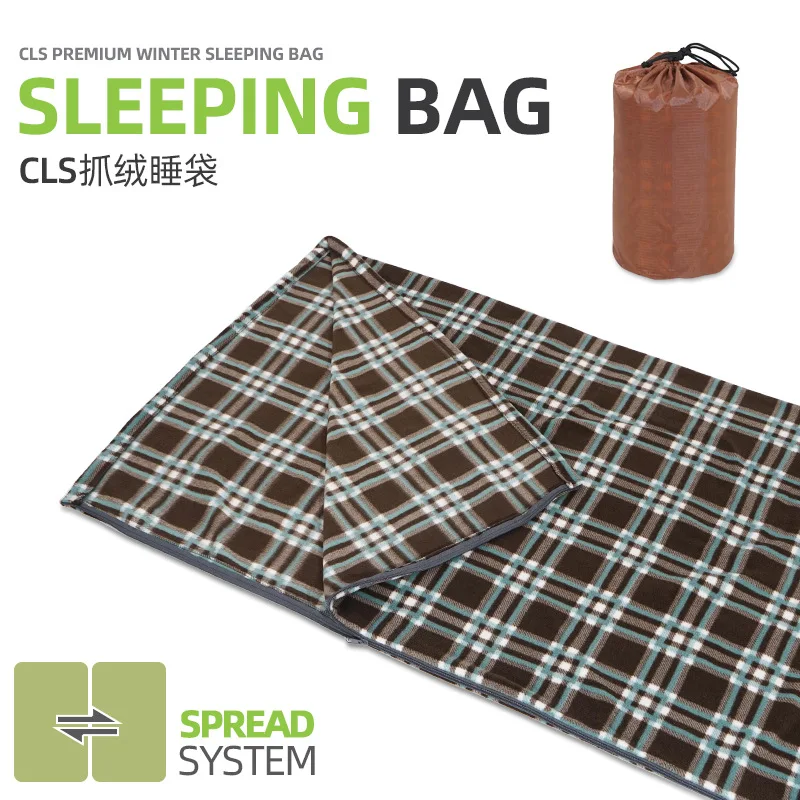 Travel Polar Fleece Sleeping Bag, Keep Warm Liner, Portable Carry Sheet, Hotel Anti Dirty Sleeping Bag, High Quality