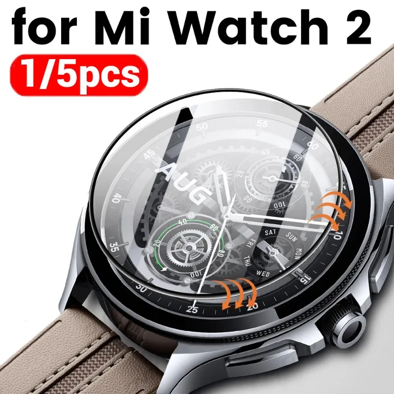 Soft Flexible Screen Protectors for Xiaomi Watch 2 Pro Full Coverage Cover 3D Curved High Definition Films for Mi Watch 2 Pro