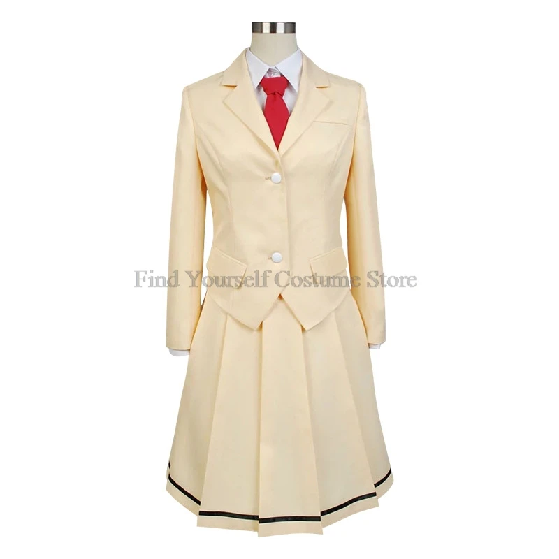 Anime WataMote Tomoko Kuroki Cosplay Costume Women Girls Lovely Yellow Jk Skirt Uniform Outfits Halloween Suit Wig roleplay