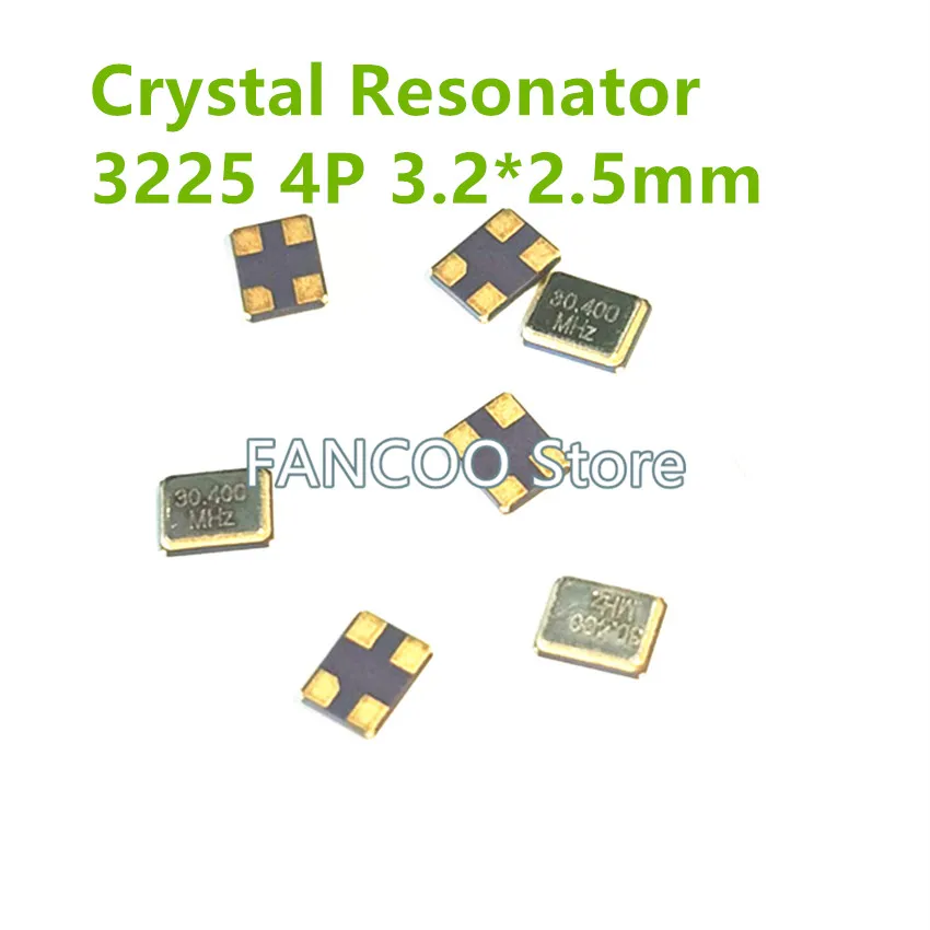 

100PCS Crystal Resonator 3225 3.2*3.5mm 4P 8.000MHZ 10.000MHZ 11.0592MHZ 12.000MHZ 13.560MHZ 16.000MHZ 19.200MHZ 20.000MHZ