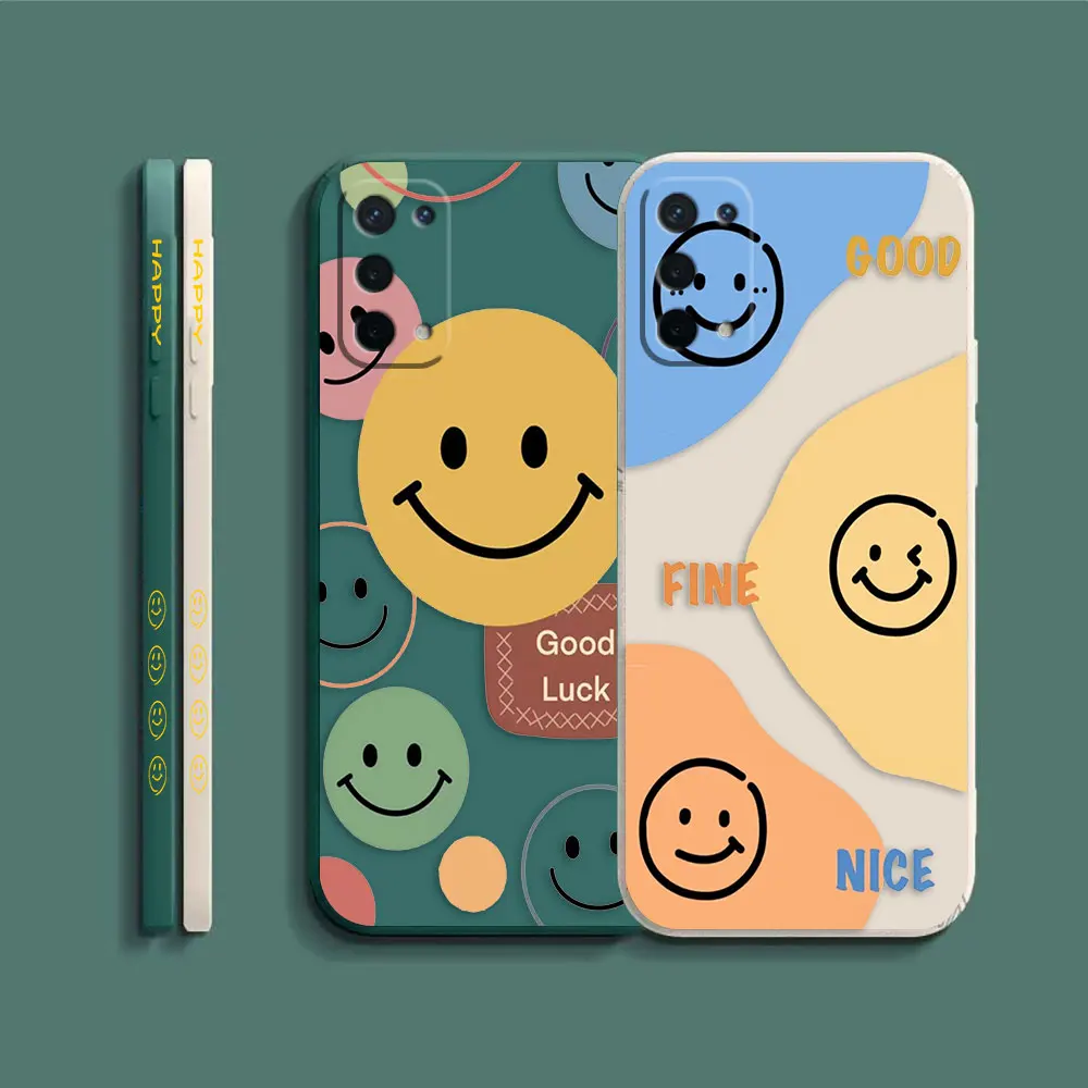 Funda de teléfono con cara feliz para OPPO, carcasa fina para OPPO A52, A54, A55, A57, A78, A72, A73, A74, A91, A93, A92S, A94, A95, A96, A97, 4G, 5G