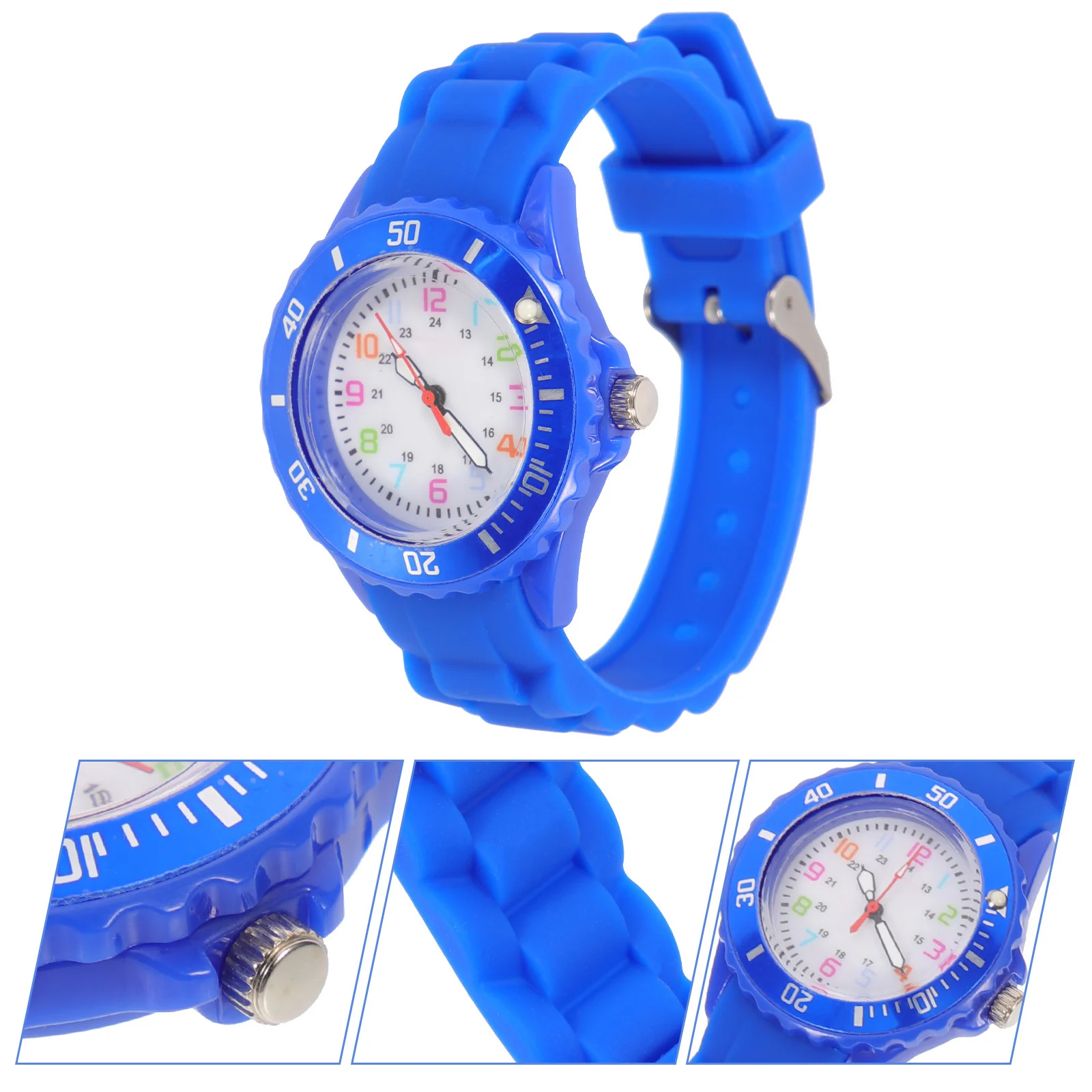 Kinderuhr, rund, Silikon, analog, weiches Band, bequeme Kinderuhr für Kleinkinder, Geschenk, Lernzeit, Geschenk für Kinder