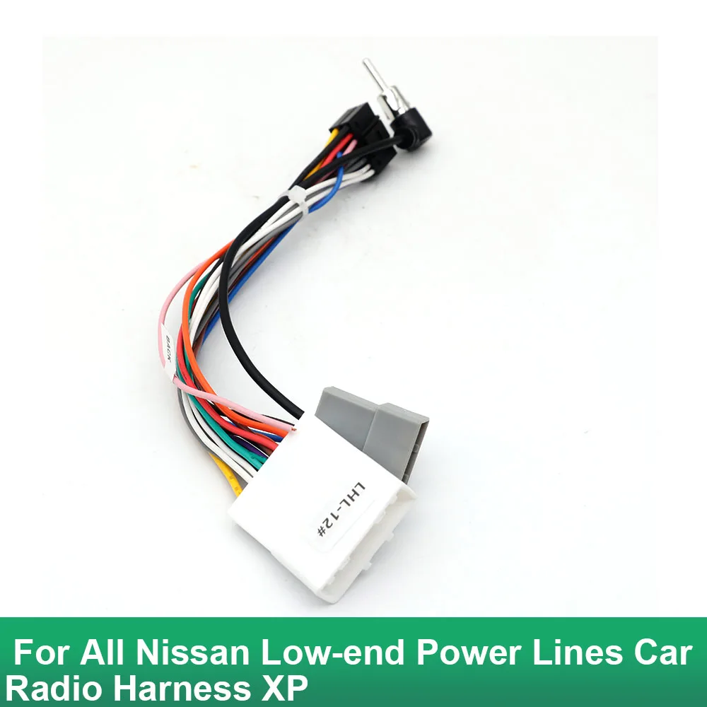 

16P Car Head Unit Android MP5 Wire Harness Adapter For All Nissan Low-end Power Lines Car Radio Harness XP