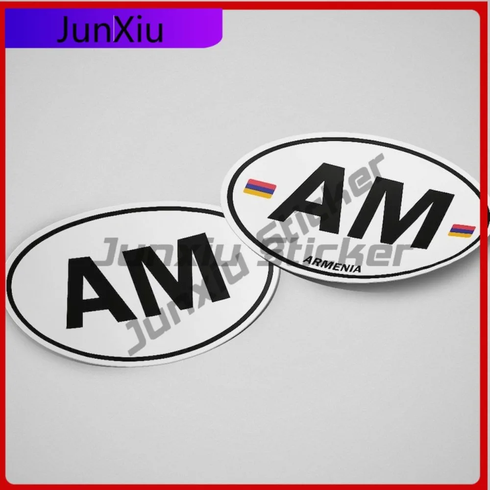 

Armenia Flag Sticker Oval-shaped White and Black Country Funny Outdoor Safety Warnings Motocross Waterproof Scratch Proof Car