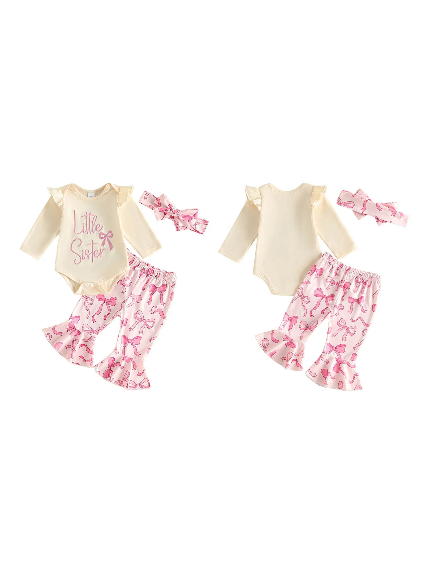 Bell Long Sleeve Romper Bottom Headband Long Girl Romper With Long Sleeve Girl Fall Outfits Premium Baby Girl Fall