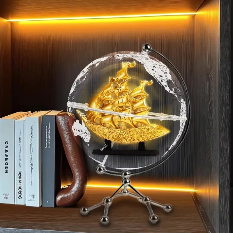 3D Hologram Globe Display for Desktop Geometric Ornament Custom Plastic Cultural Gift Business Decor Support Video Playback