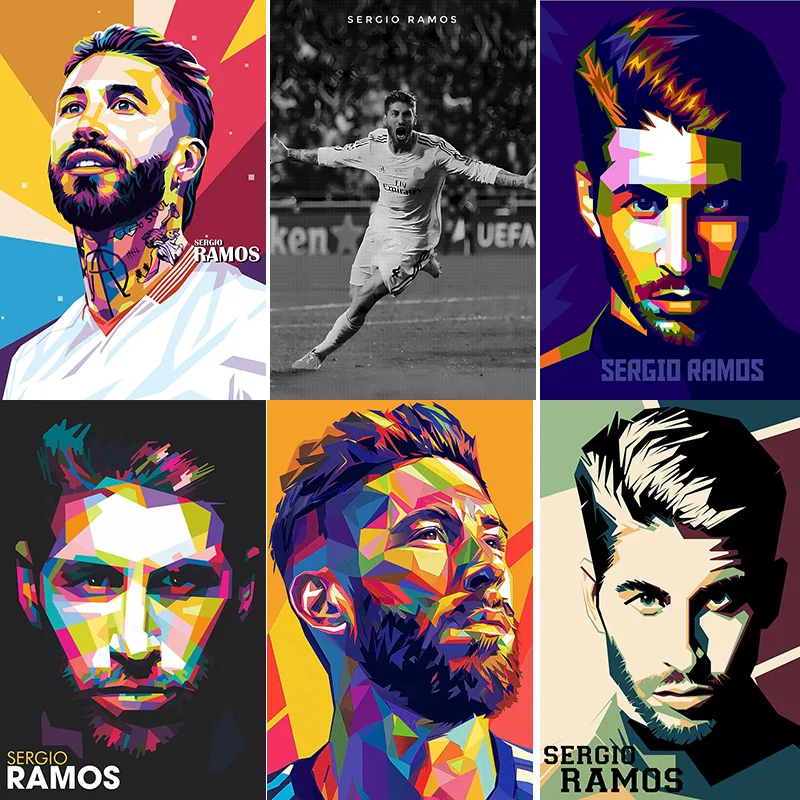 Sergio Ramos Football Player Poster Metal Sign Mural Plates Club Tin Home Decor Room Decoration Wall Decor