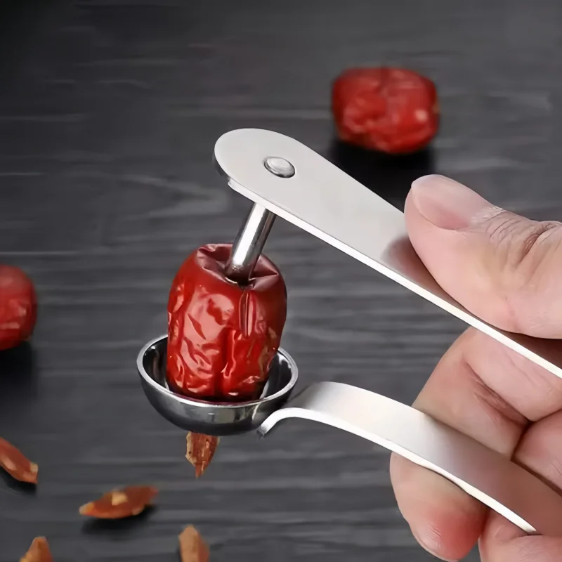 1PC Stainless Steel Core Remover Tool, Cherry Date Pit Remover for Kitchen, Multi-Functional Fruit Pitter