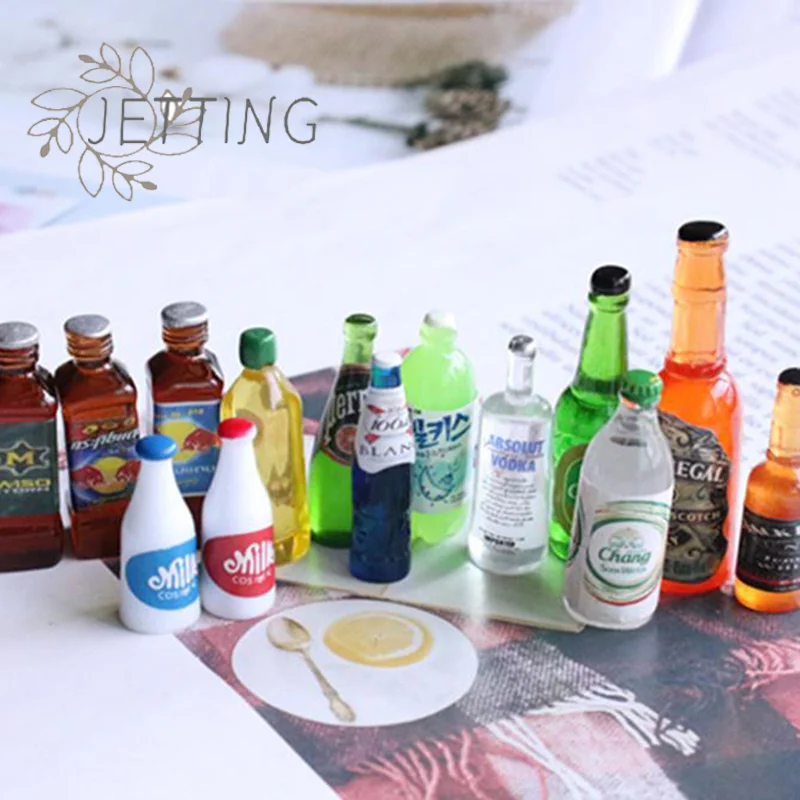 حار 5 قطعة 1:12 دمية مصغرة المشروبات زجاجات نموذج دمى اكسسوارات المطبخ