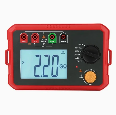 Insulation Resistance Tester 2500V Professional Electrician Leakage Detector Megohmmeter Digital Electronic Meter for Motor