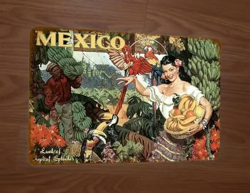 Panneau mural en métal « Mexico, terre de splendeur tropicale »