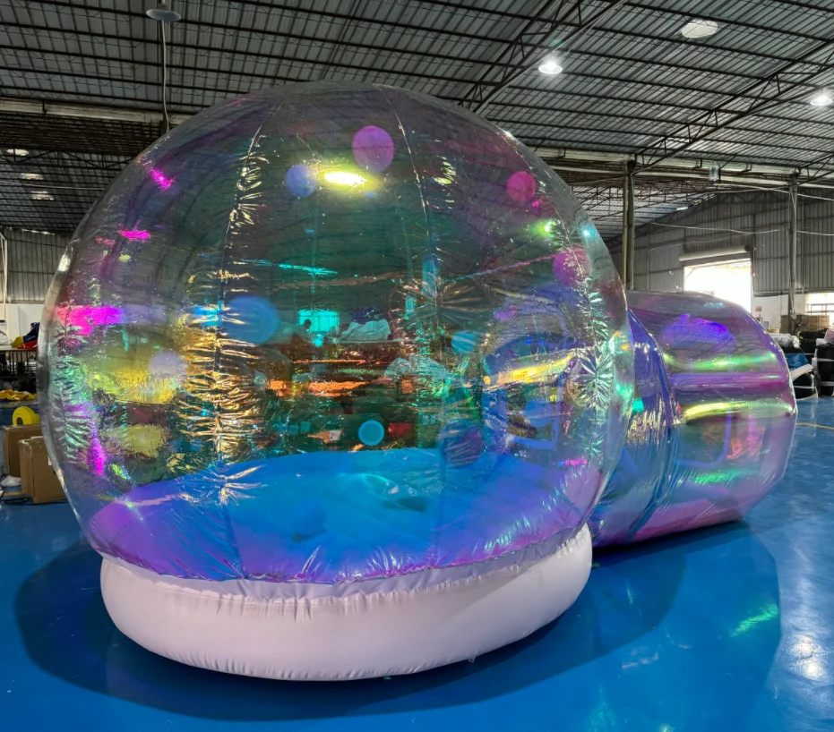 Nouveau Maison à bulles gonflable colorée, dôme amusant, maison à bulles avec saut