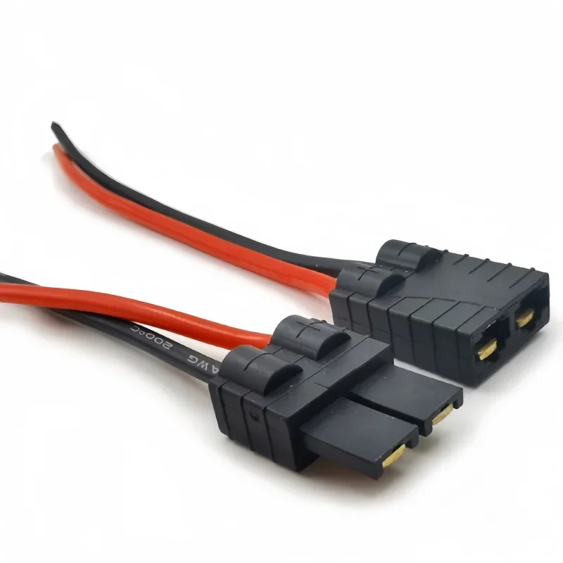 TRX Battery Plug with Cable, 16AWG Male and Female Connectors, Extra Soft, High Temperature Resistant, Single-Ended Cable view 4