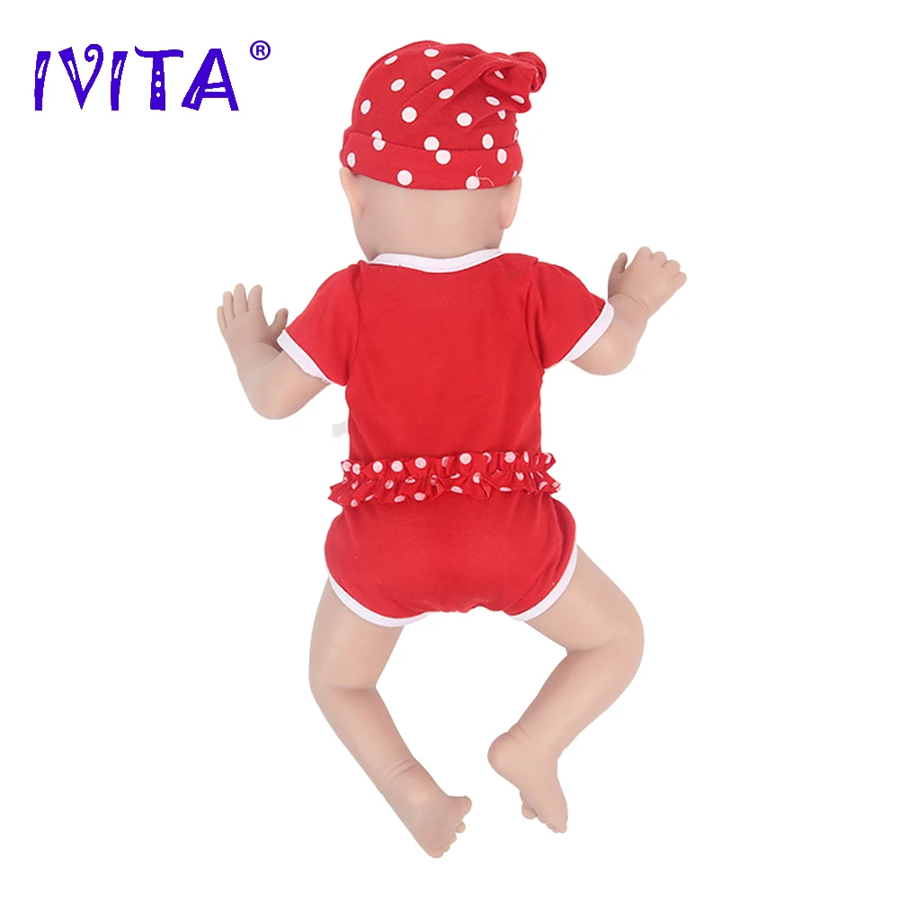 IVITA WG1553 20.86inch 100% Silicone Reborn Baby Doll Soft Dolls Unpainted Girl Realistic Baby with Clothes for Children Toys