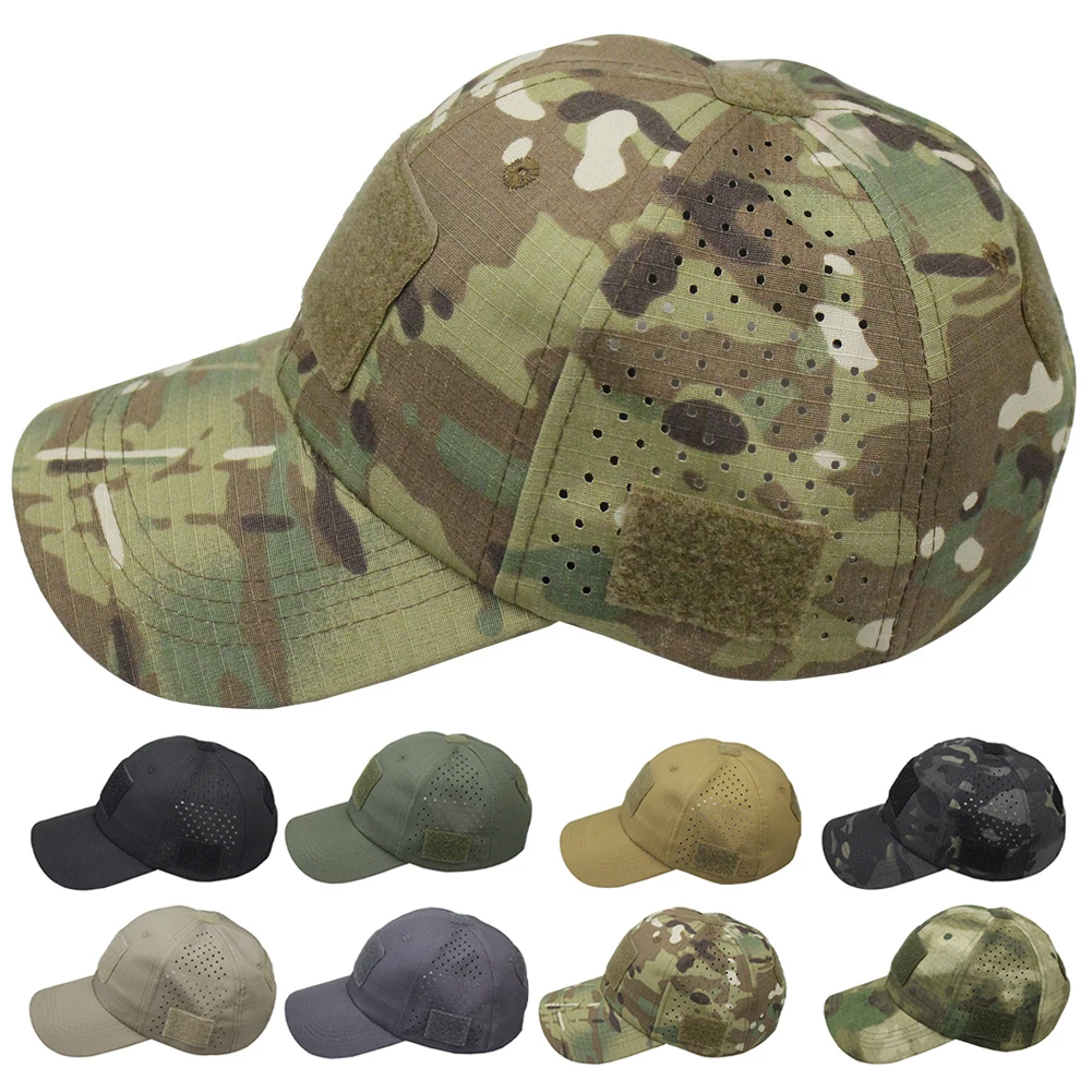 Camouflage Baseball Cap Breathable Sun Protection Hat Outdoor Sports Hunting Hiking Camping Fishing Sun Hats