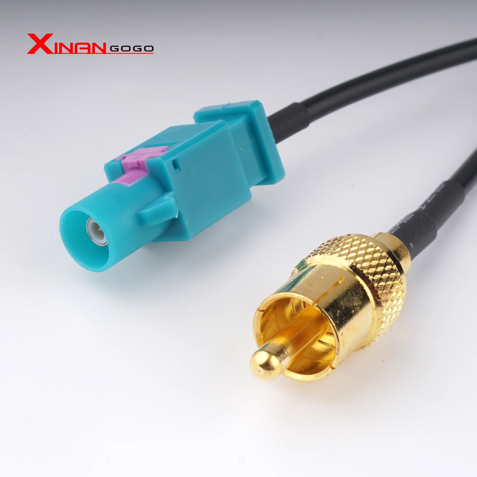 Xinangogo RCA Male Plug to Fakra Z Male Video Cable Adapter RG174 Pigtail Car Parking Reversing Rear View Camera Cable