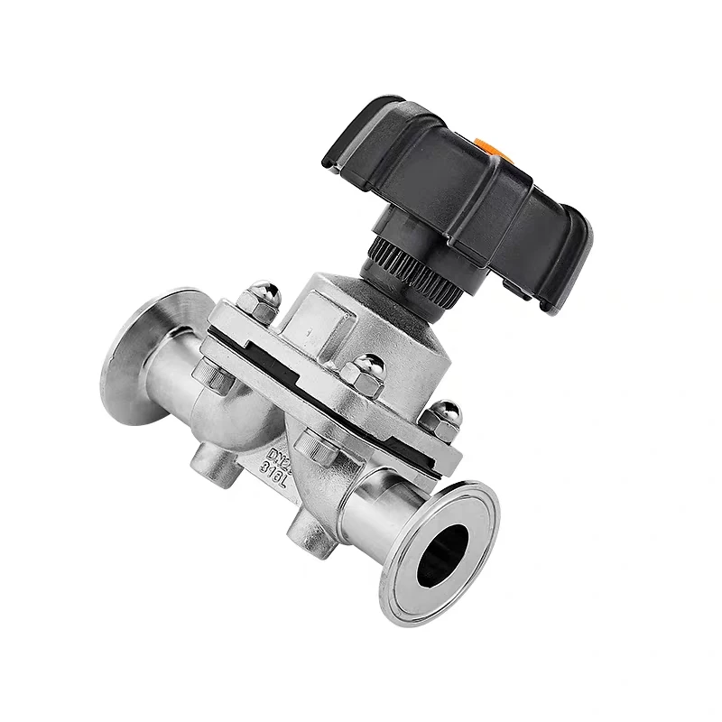 Valvola a membrana a installazione rapida in acciaio inossidabile 316L Tri-Clamp OD 50.5mm