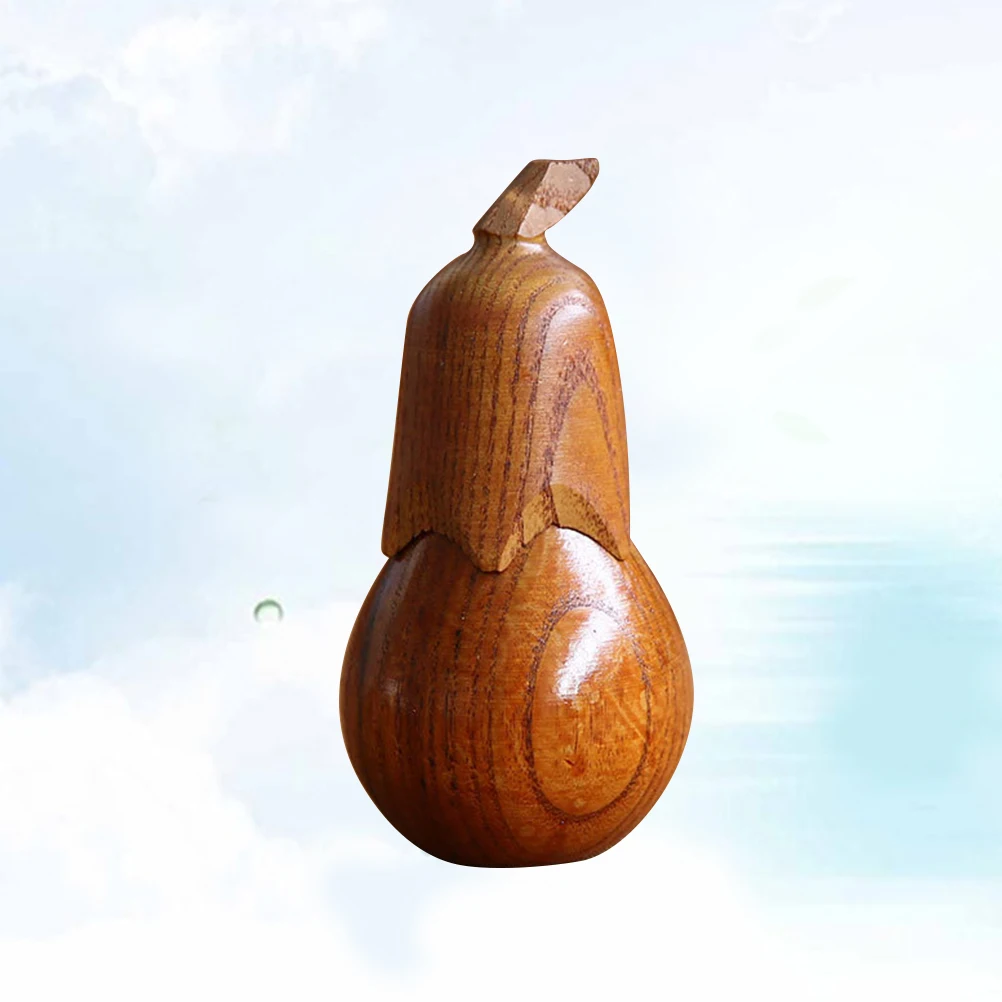 

1pc Wooden Toothpick Holder Eggplant Shape Shake A Pick Style Dust Resistant Portable Box For Home Party Restaurant Kitchen Bar