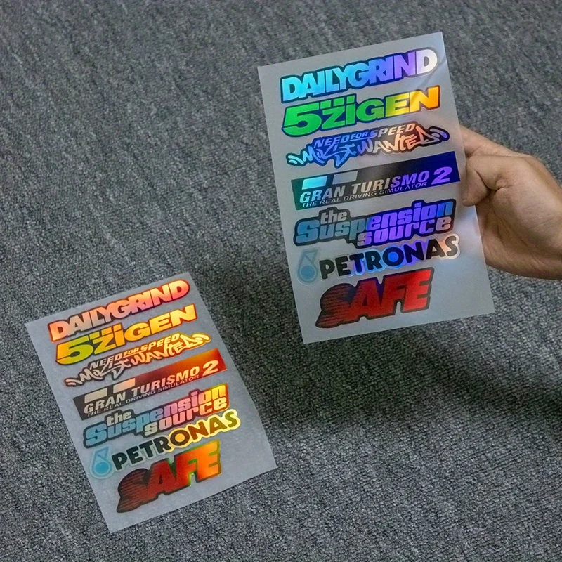 

Racing Style Motorcycle Sticker Set - Scratch-Resistant, Waterproof Decals for Tank, Body & Car Windows 7-Piece JDM
