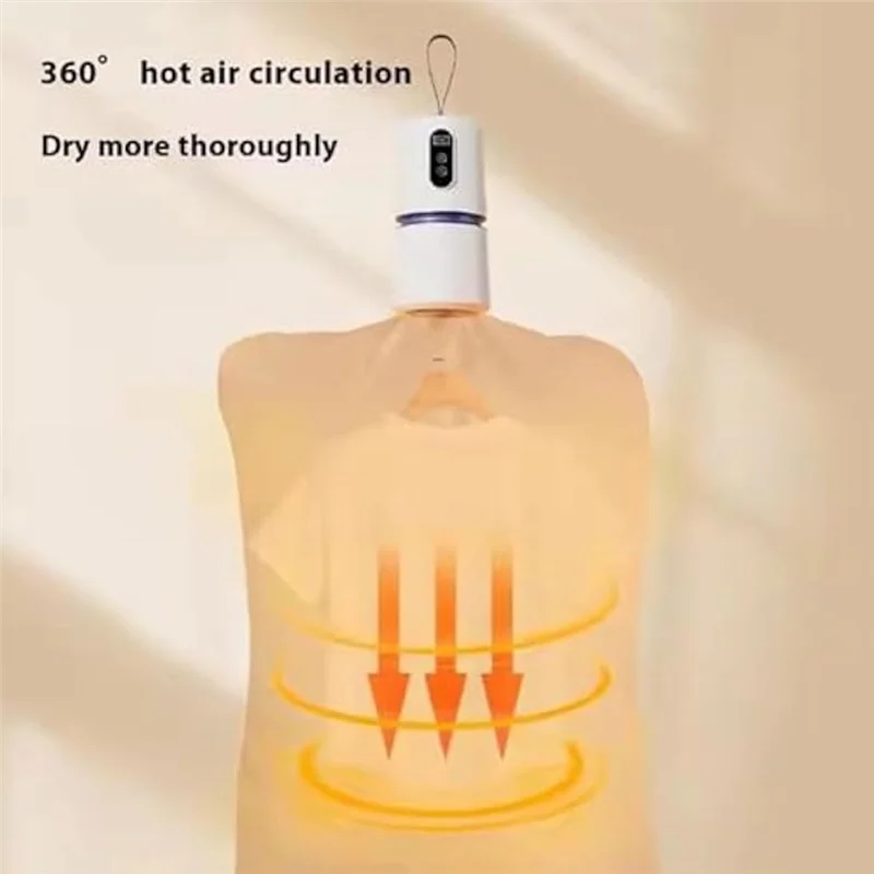 ASWUT-Portable Clothes Dryer Mini Clothing Dryer Portable Clothes Dryer For Home Travel US Plug